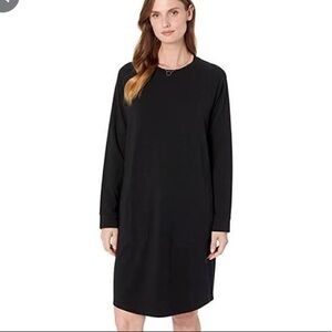 Flax By Jeanne Engelhart Long Sleeve Dress Black